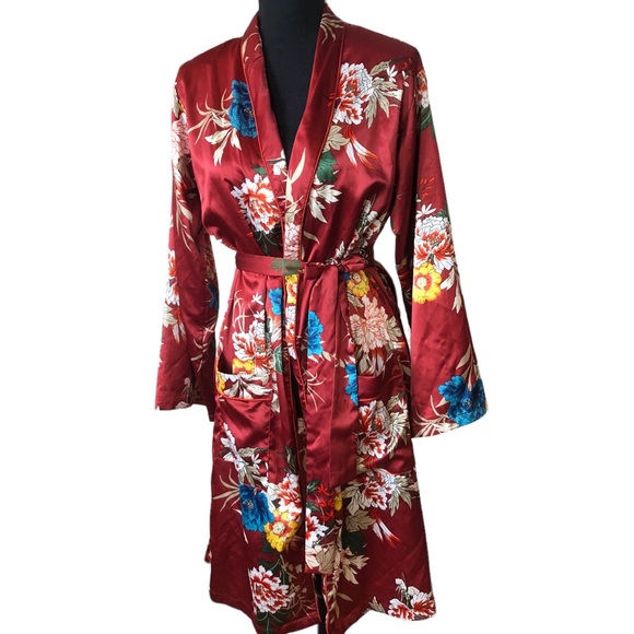 Blashe satin Floral Robe M - Picture 9 of 9